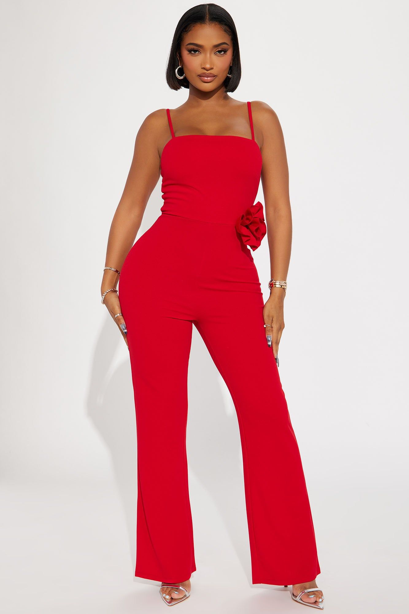 Let's Part Ways Jumpsuit - Red sold by Fashion Nova