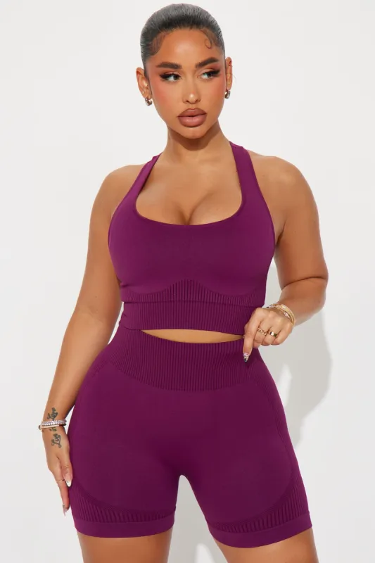 Penelope Shaping Active Set - Plum sold by Fashion Nova