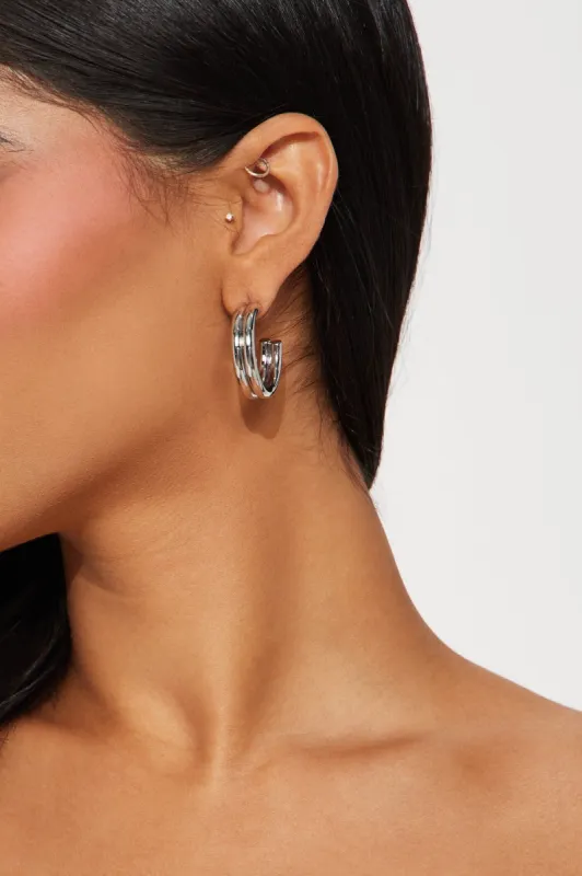Casual Everyday Earrings - Silver sold by Fashion Nova