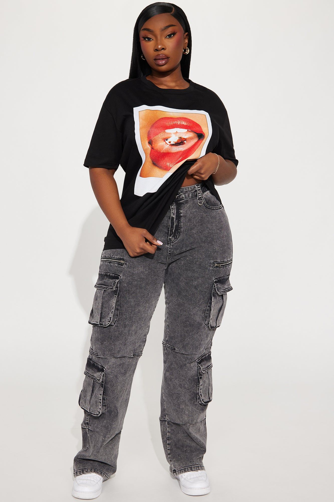 Double Dose Of Love Tee - Black sold by Fashion Nova product image thumbnail 5