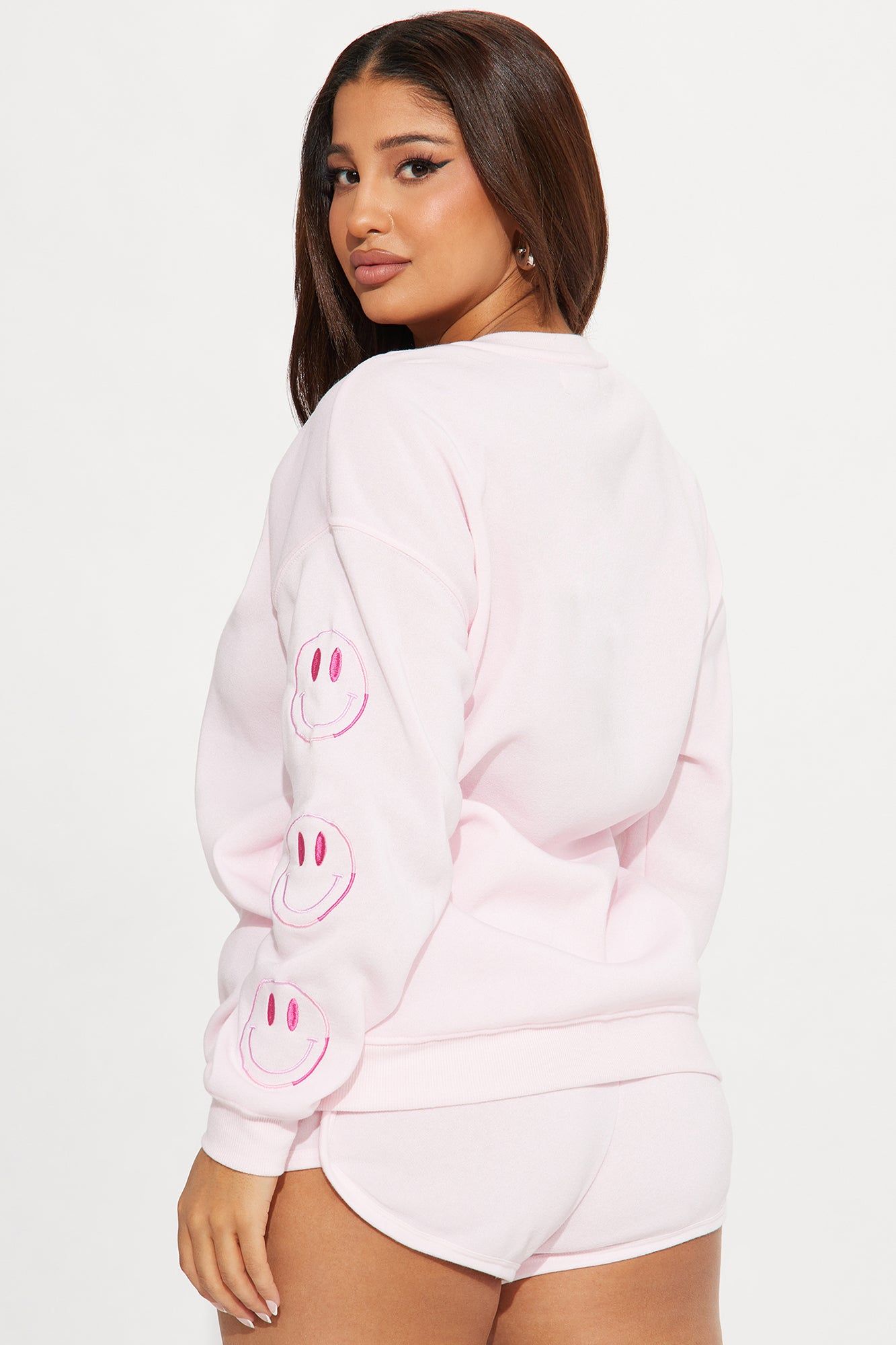 All Smiles Fleece Short Set - Pink sold by Fashion Nova product image thumbnail 4