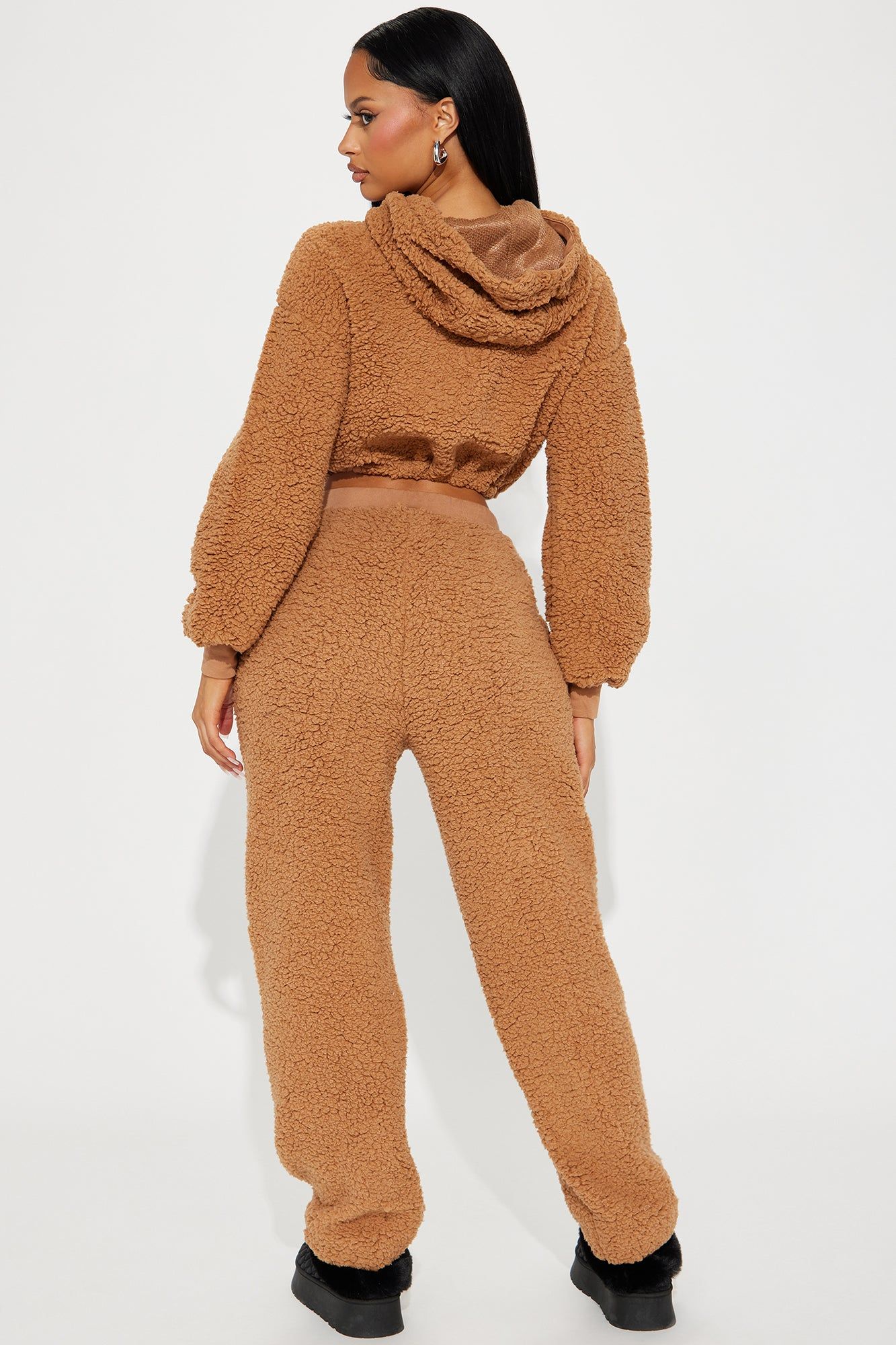 Little Teddy Sherpa Jogger Set - Mocha sold by Fashion Nova product image thumbnail 3