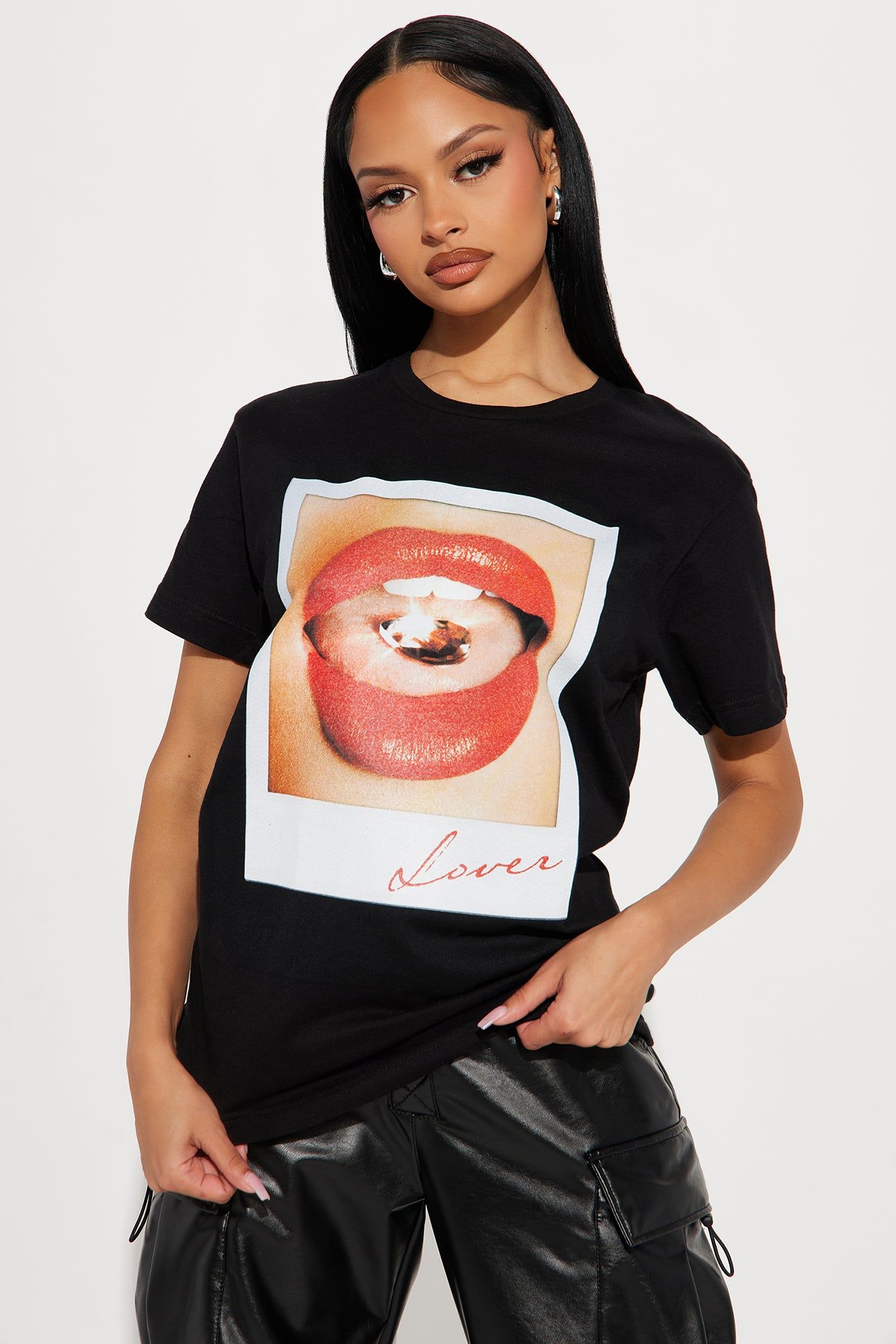 Double Dose Of Love Tee - Black sold by Fashion Nova