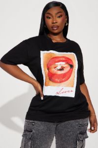 Double Dose Of Love Tee - Black sold by Fashion Nova