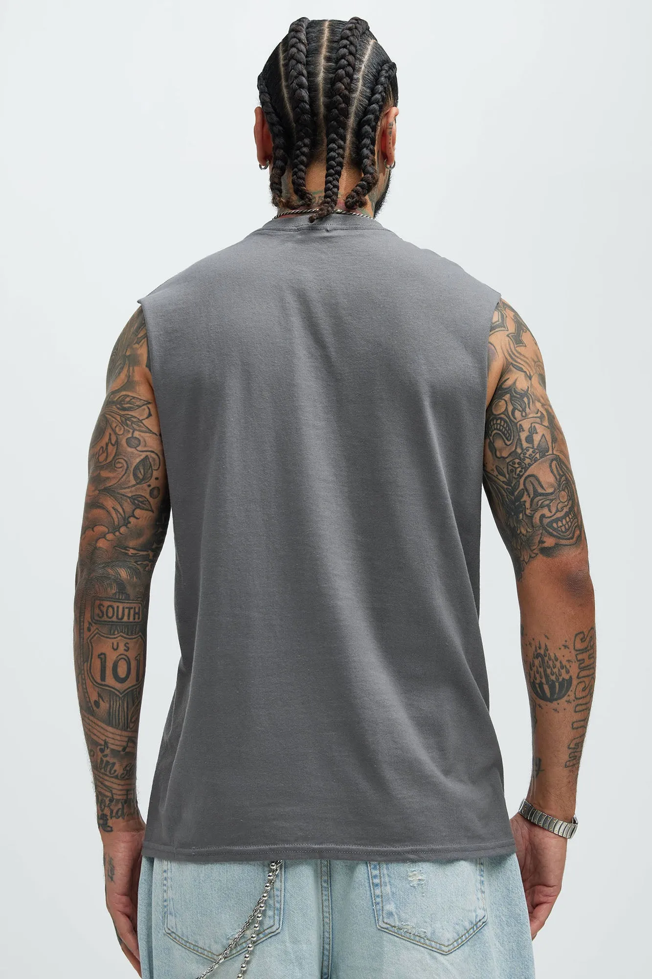 Heaven Made Sleeveless Tee - Charcoal sold by Fashion Nova product image thumbnail 5