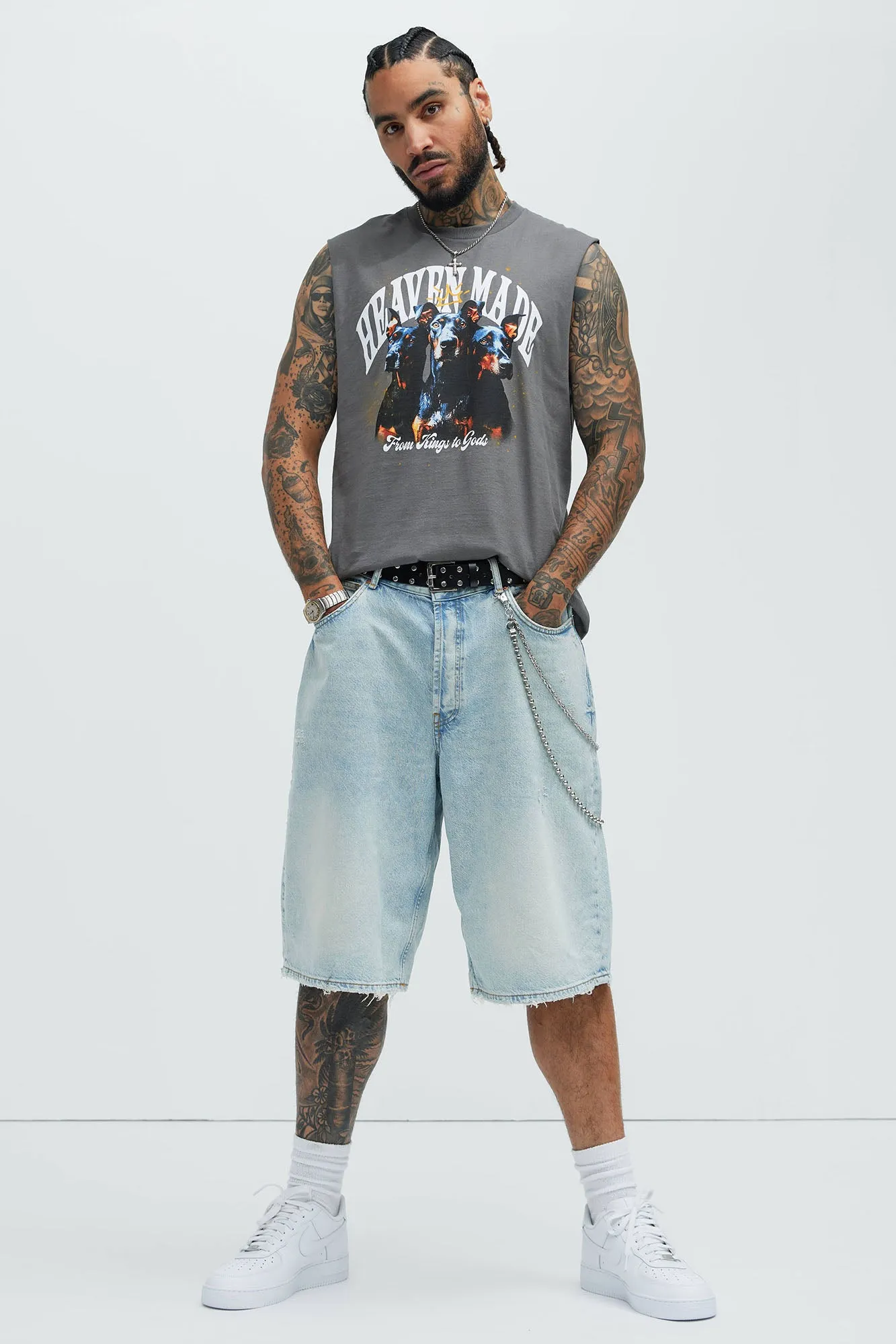 Heaven Made Sleeveless Tee - Charcoal sold by Fashion Nova product image thumbnail 3