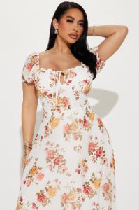 Daniela Floral Maxi - White/combo sold by Fashion Nova