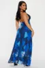 Ashley Mesh Maxi Dress - Blue/Black sold by Fashion Nova