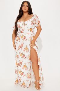 Daniela Floral Maxi - White/combo sold by Fashion Nova
