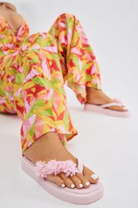 Girly Girl Flat Sandals - Pink sold by Fashion Nova
