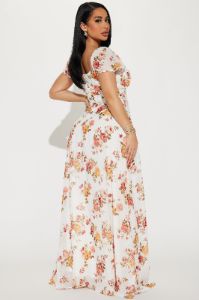 Daniela Floral Maxi - White/combo sold by Fashion Nova
