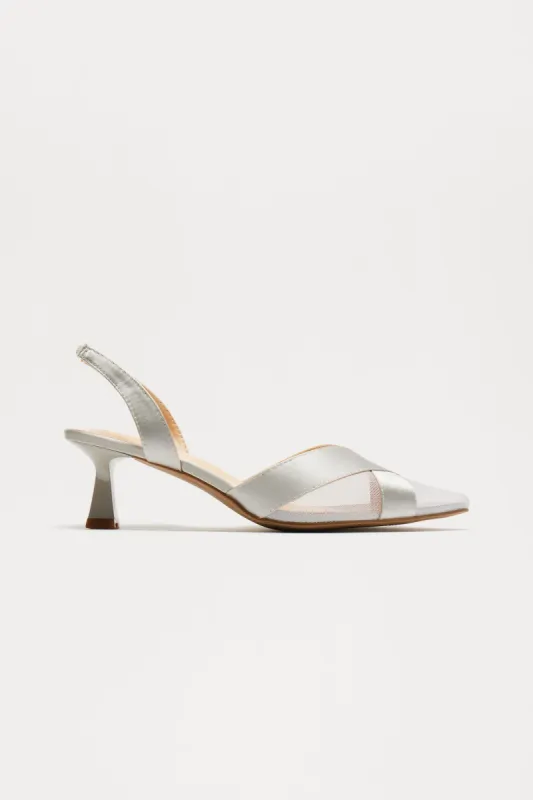 Wynona Slingback Pumps - Silver sold by Fashion Nova