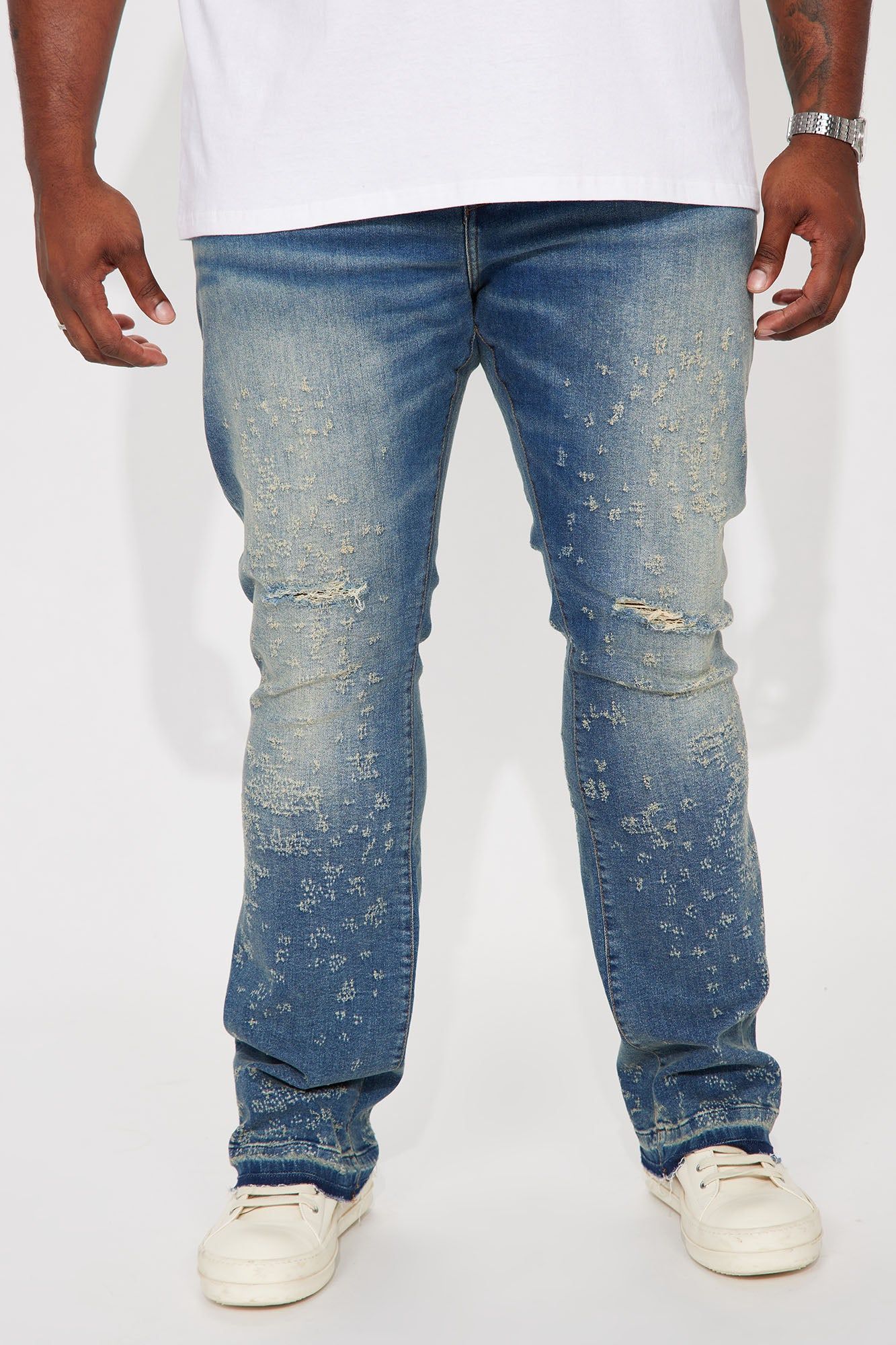 Reaching Goals Stacked Skinny Flare Jeans - Medium Wash sold by Fashion Nova product image thumbnail 2