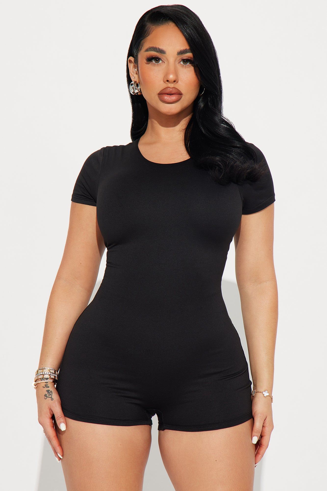 Ericka Double Lined Romper - Black sold by Fashion Nova product image thumbnail 2