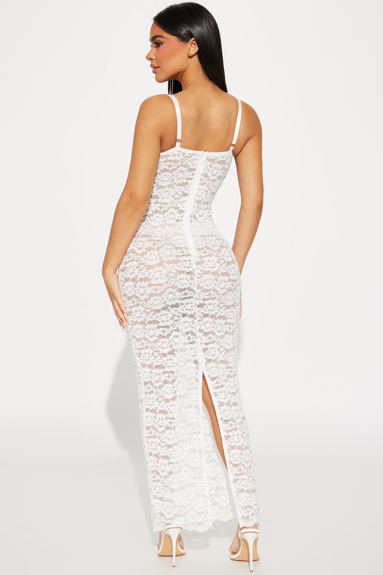 Lilie Lace Maxi Dress - White sold by Fashion Nova product image thumbnail 3