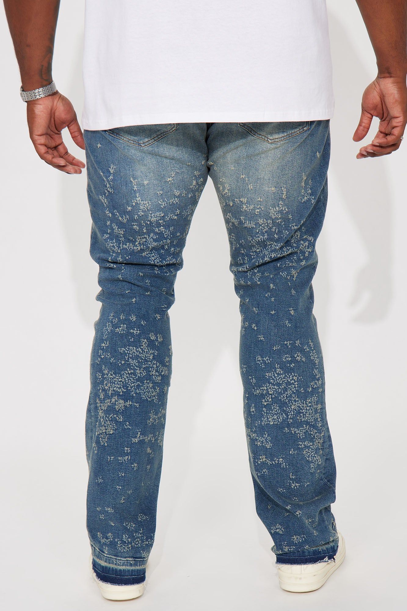 Reaching Goals Stacked Skinny Flare Jeans - Medium Wash sold by Fashion Nova product image thumbnail 7