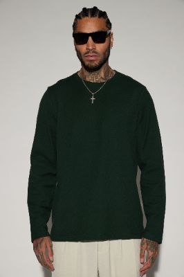 Composed Long Sleeve Tee - Hunter sold by Fashion Nova