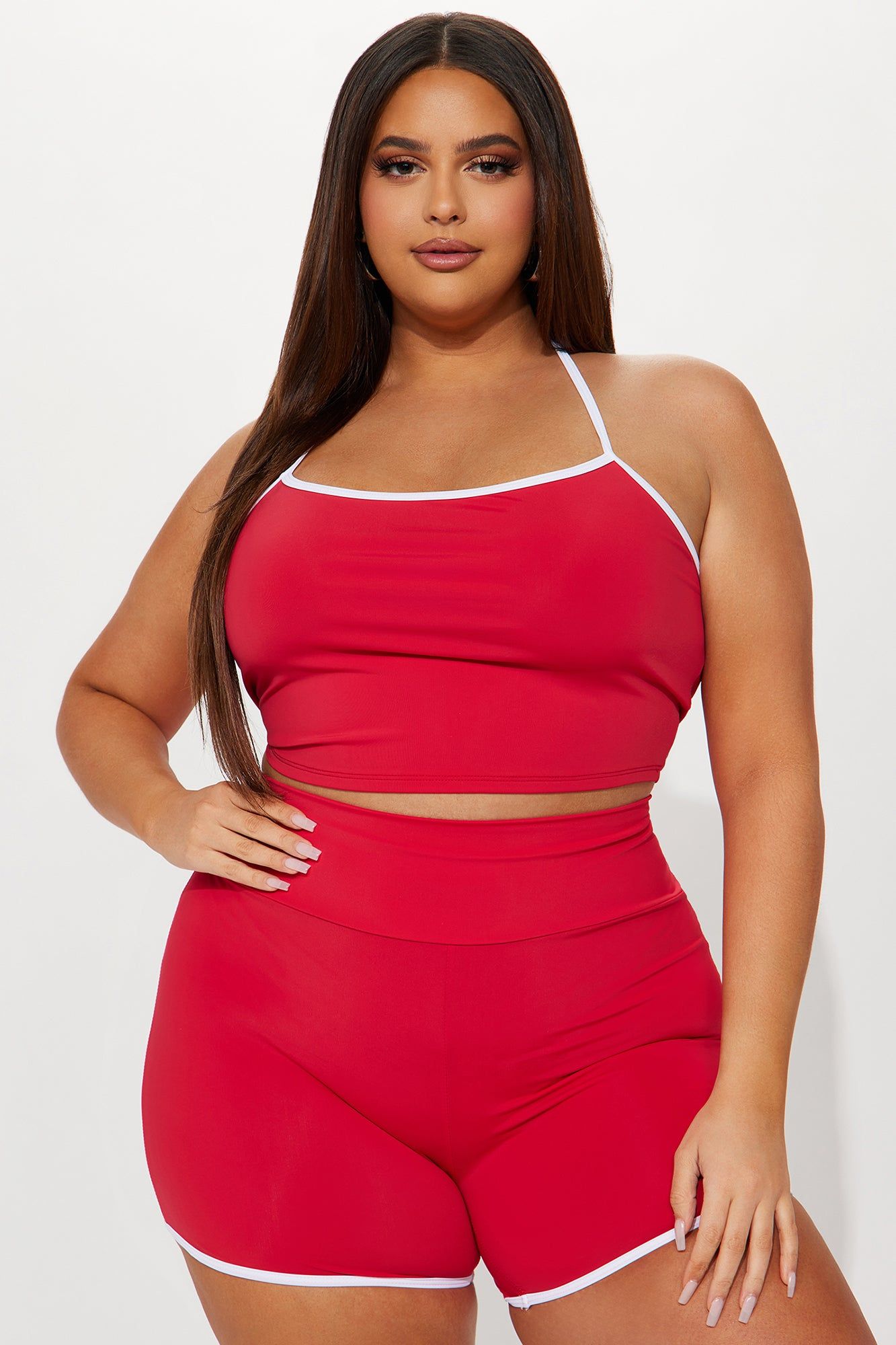 Newest Addition Active Set - Red/White sold by Fashion Nova product image thumbnail 2