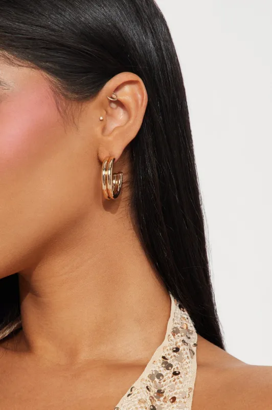 Casual Everyday Earrings - Gold sold by Fashion Nova