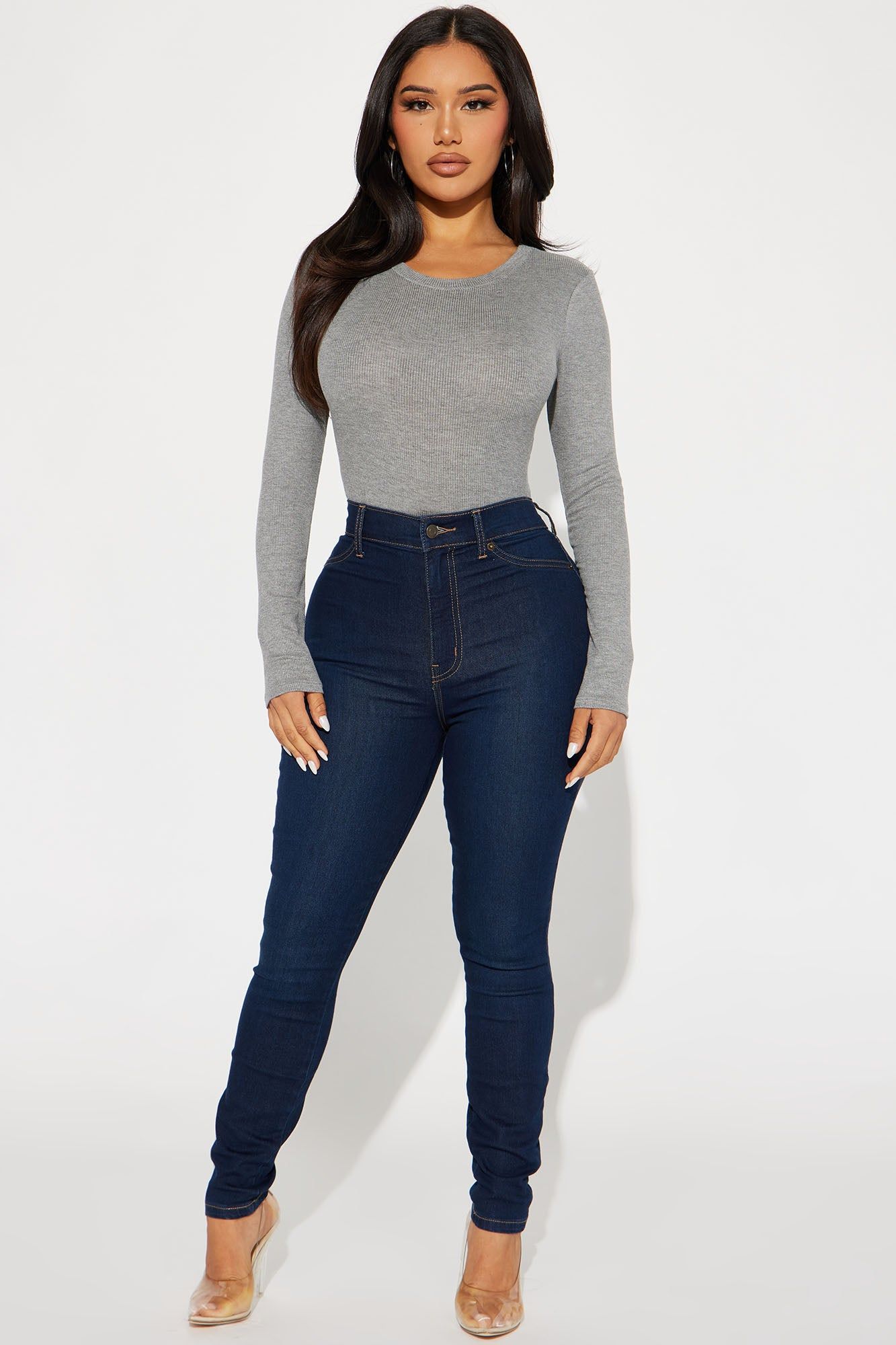 Jesse Ribbed Top - Heather Grey sold by Fashion Nova product image thumbnail 2