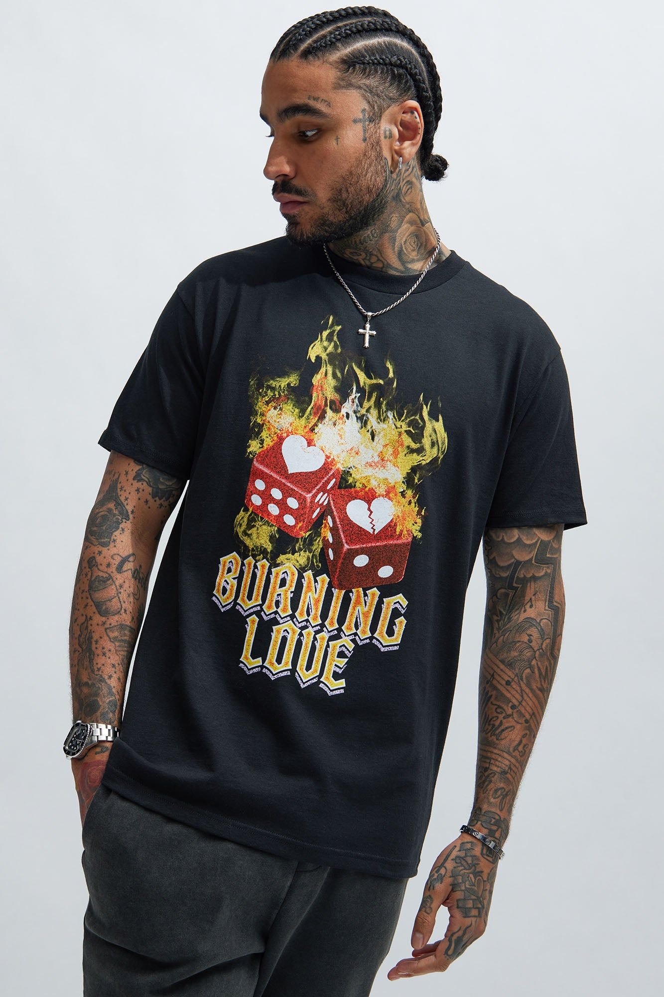 Gambling Love Short Sleeve Tee - Black sold by Fashion Nova