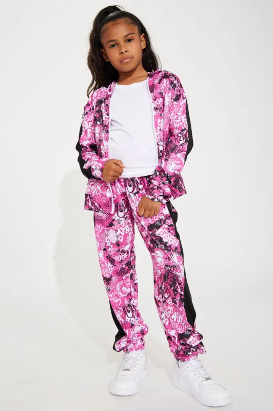 Mini Rolling Deep Matching Set - Fuchsia/combo made by Fashion Nova