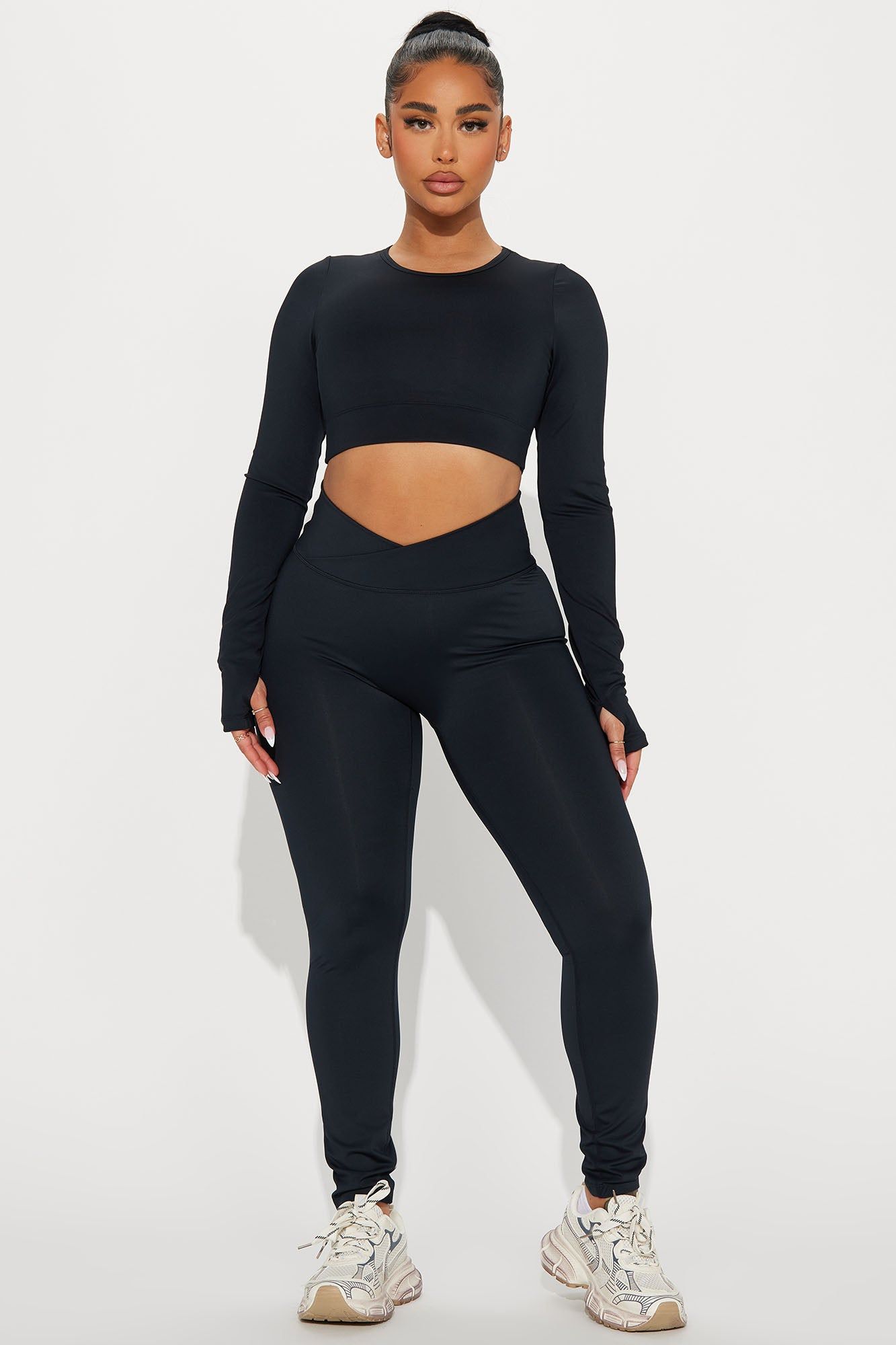 Claudia Elevate Long Sleeve Active Top - Black sold by Fashion Nova product image thumbnail 3