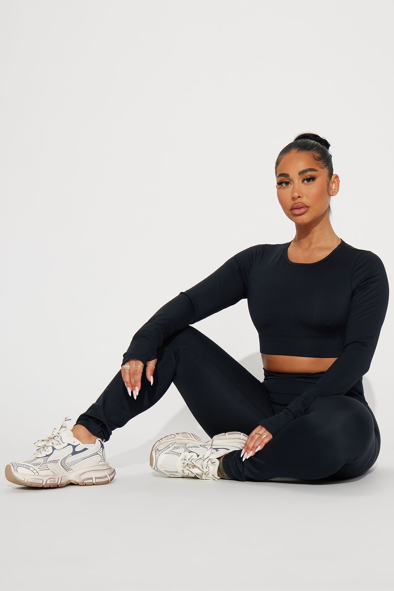 Claudia Elevate Long Sleeve Active Top - Black sold by Fashion Nova product image thumbnail 5