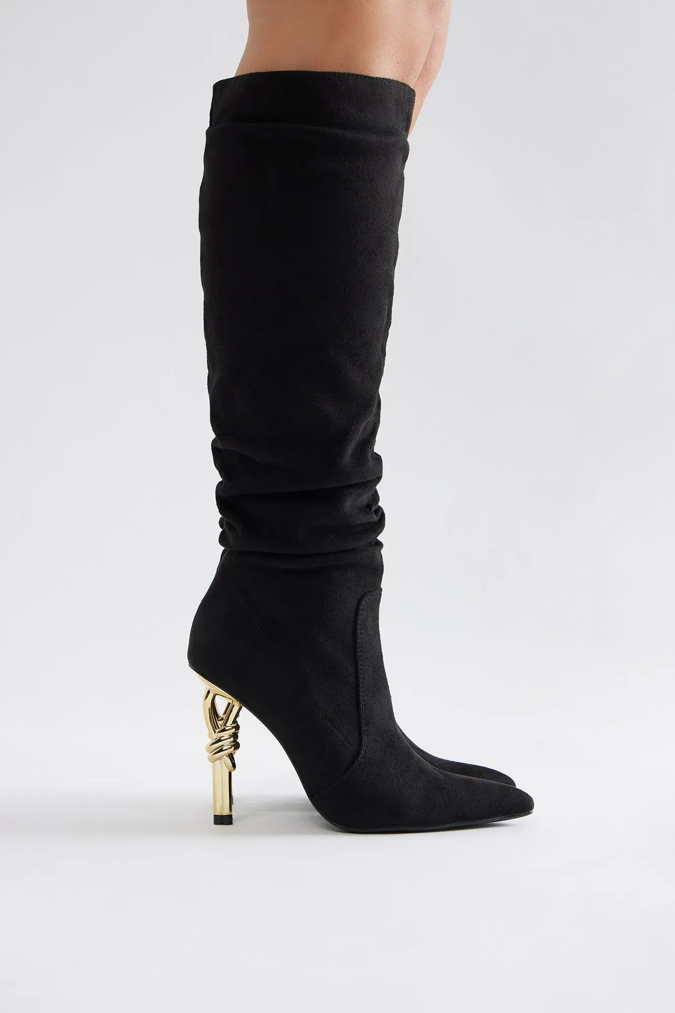 Knot My Problem Knee High Boots - Black sold by Fashion Nova product image thumbnail 3