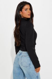 Buckle Up Babe Blazer - Black sold by Fashion Nova