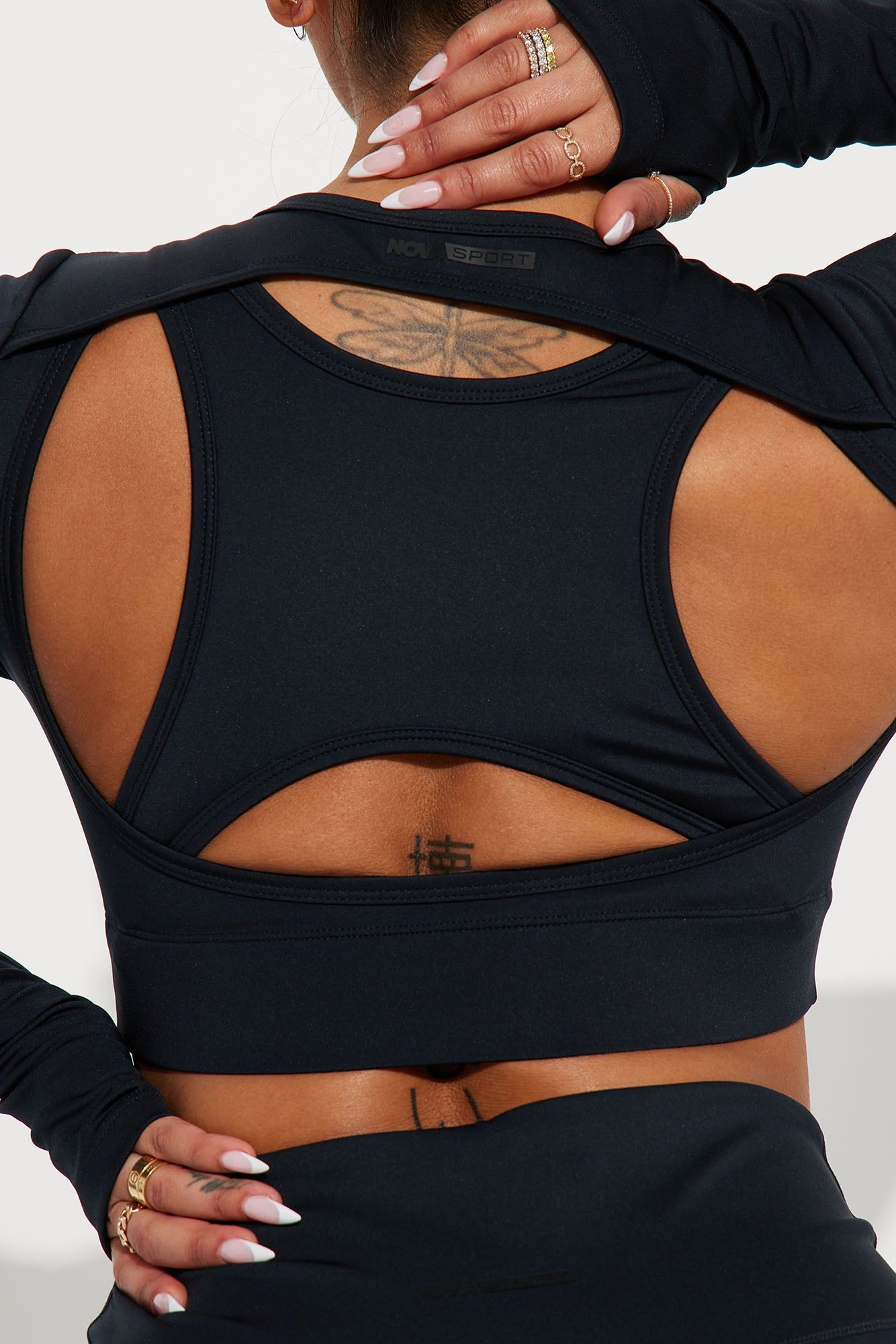 Claudia Elevate Long Sleeve Active Top - Black sold by Fashion Nova product image thumbnail 4