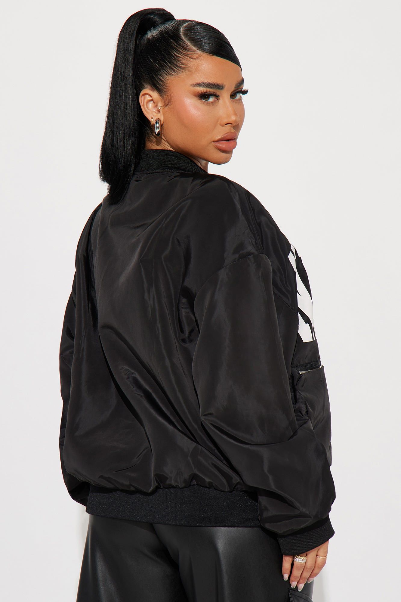 East Coast Vibes Bomber Jacket - Black sold by Fashion Nova product image thumbnail 4