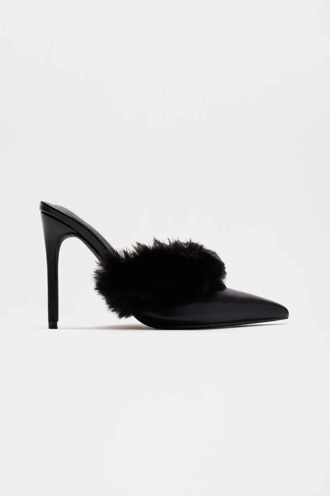 Stella Fur Trim Pumps - Black sold by Fashion Nova product image thumbnail 3