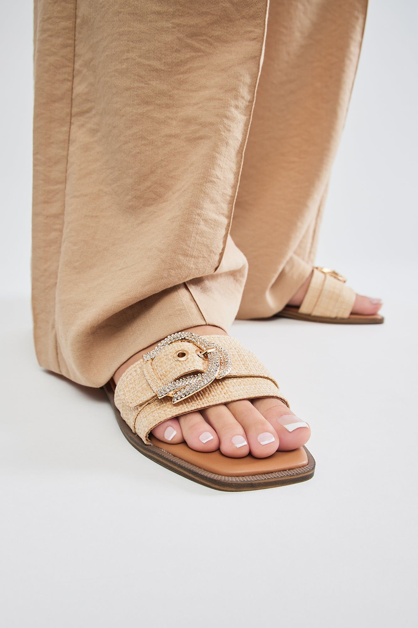 See Nothing Better Flat Sandals - Tan sold by Fashion Nova product image thumbnail 4