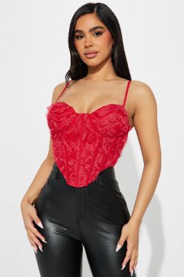 Valentina Corset Top - Red sold by Fashion Nova
