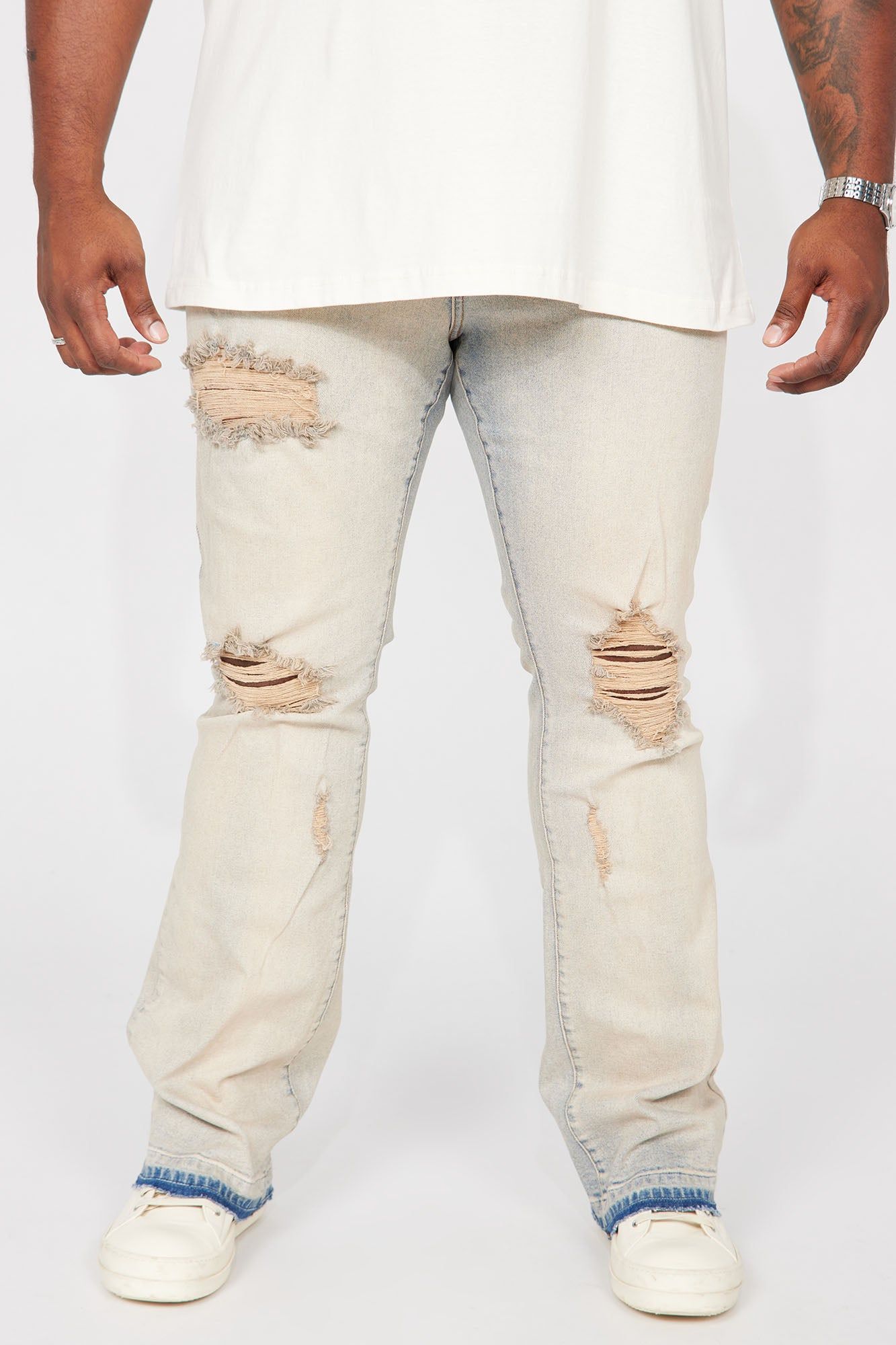 Agave Stacked Skinny Skinny Flare Jeans - Vintage Blue Wash sold by Fashion Nova product image thumbnail 2