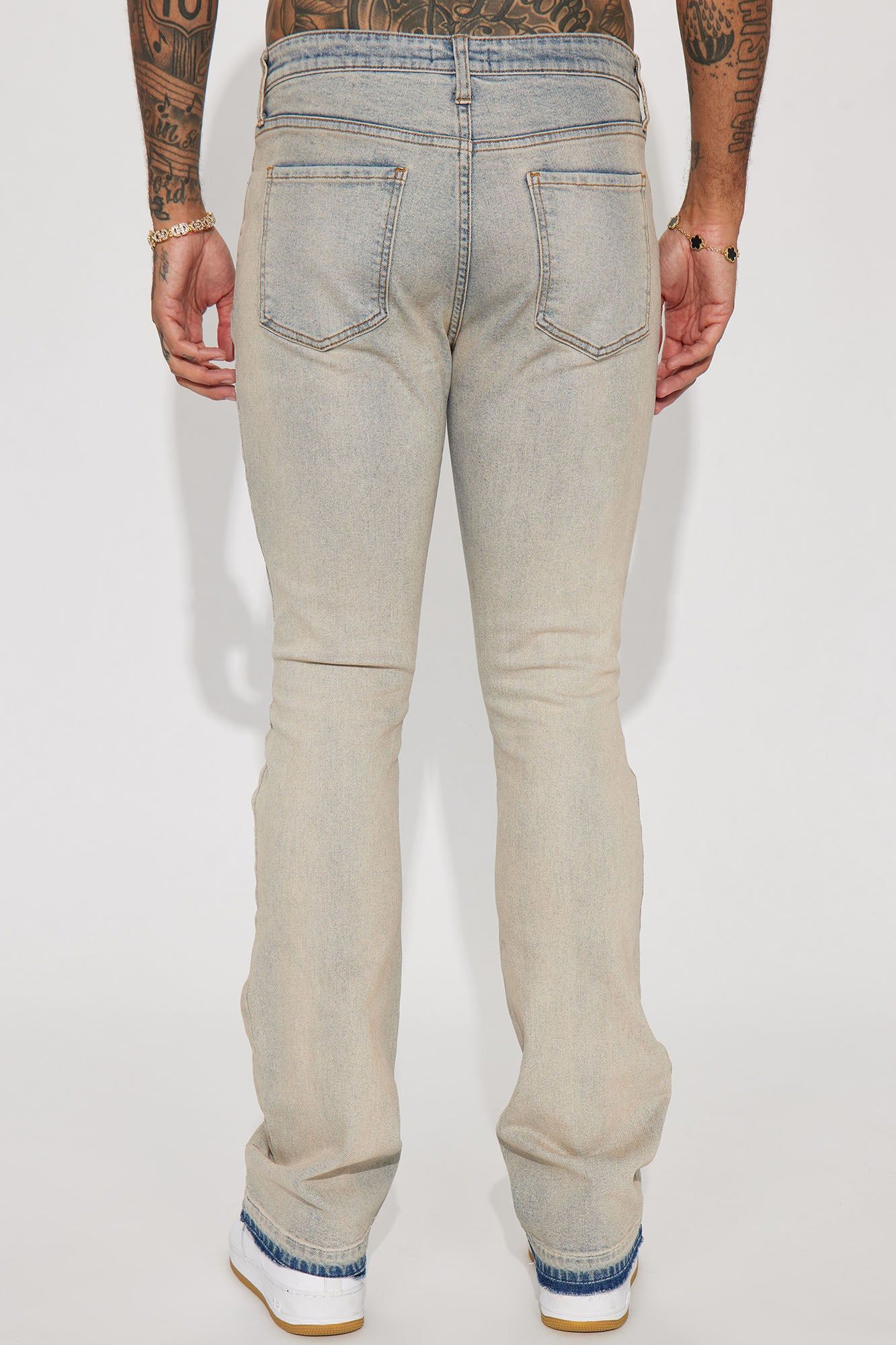 Agave Stacked Skinny Skinny Flare Jeans - Vintage Blue Wash sold by Fashion Nova product image thumbnail 5