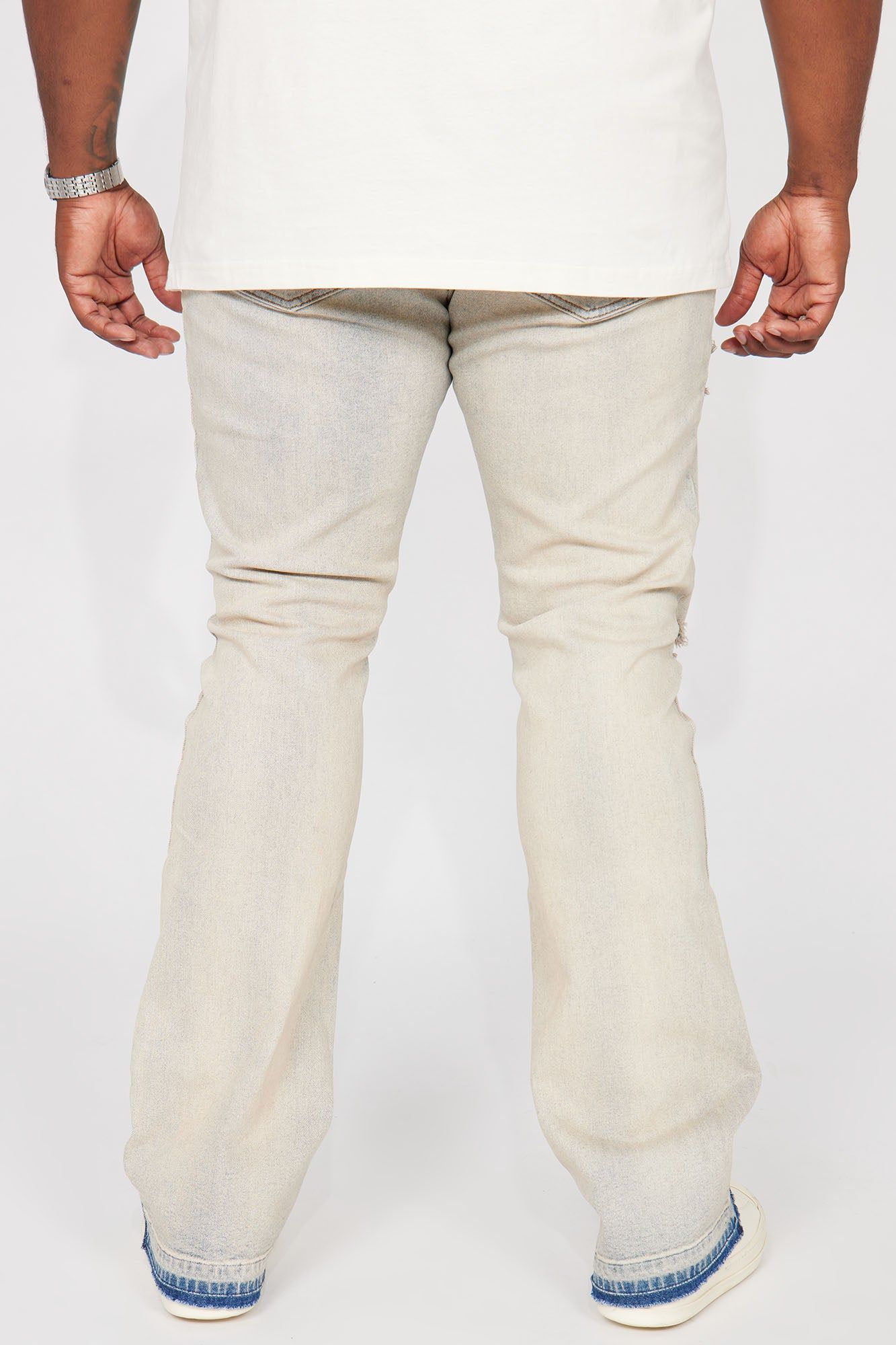 Agave Stacked Skinny Skinny Flare Jeans - Vintage Blue Wash sold by Fashion Nova product image thumbnail 7