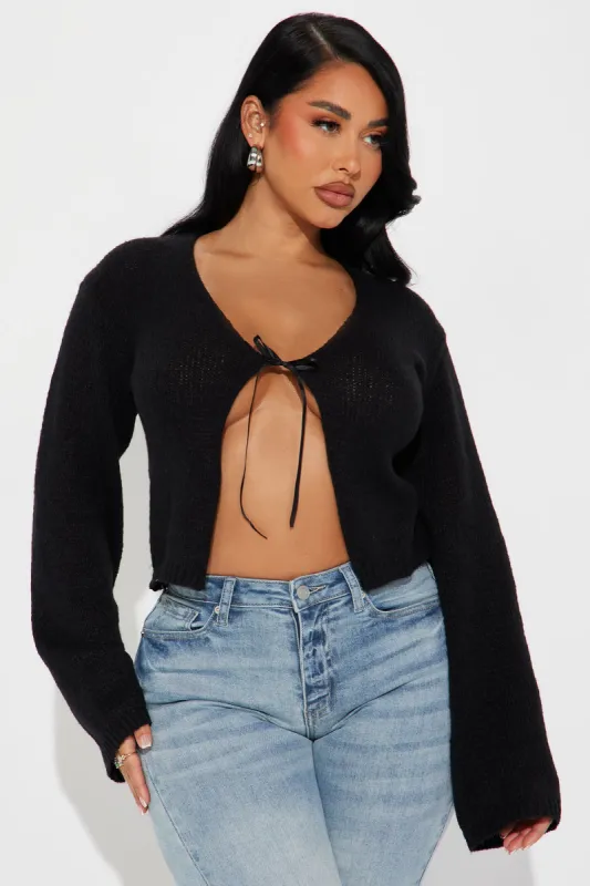 In Love Cardigan - Black sold by Fashion Nova