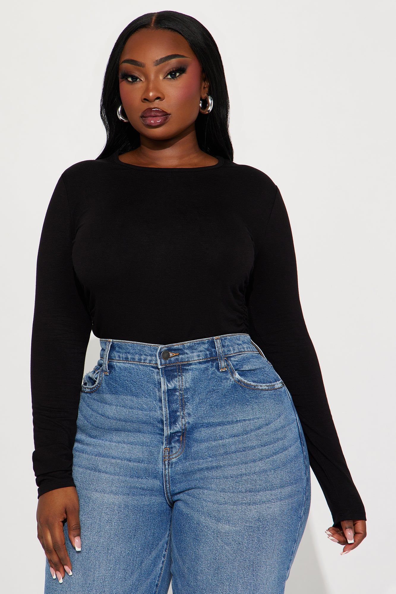 Raven Ruched Top - Black sold by Fashion Nova product image thumbnail 4