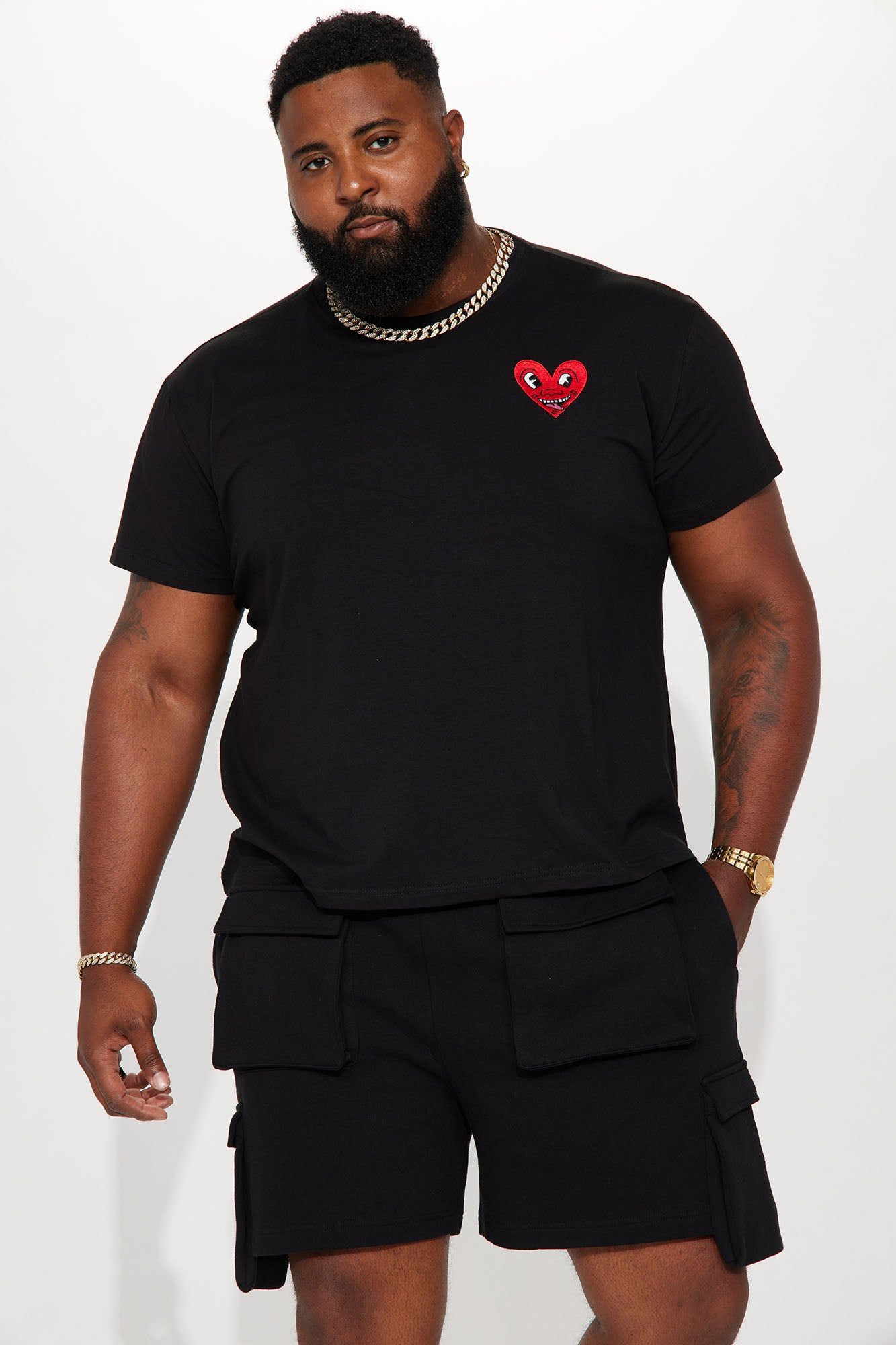 Keith Haring Heart Logo Short Sleeve Tee - Black sold by Fashion Nova product image thumbnail 2