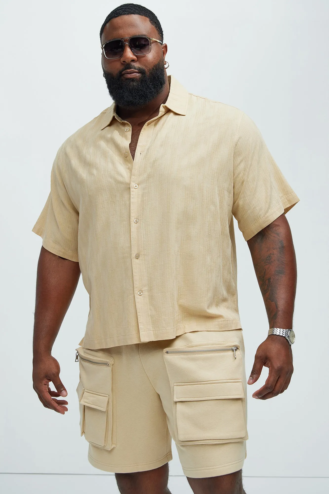 Up In The High Tide Linen Shirt - Tan sold by Fashion Nova product image thumbnail 5