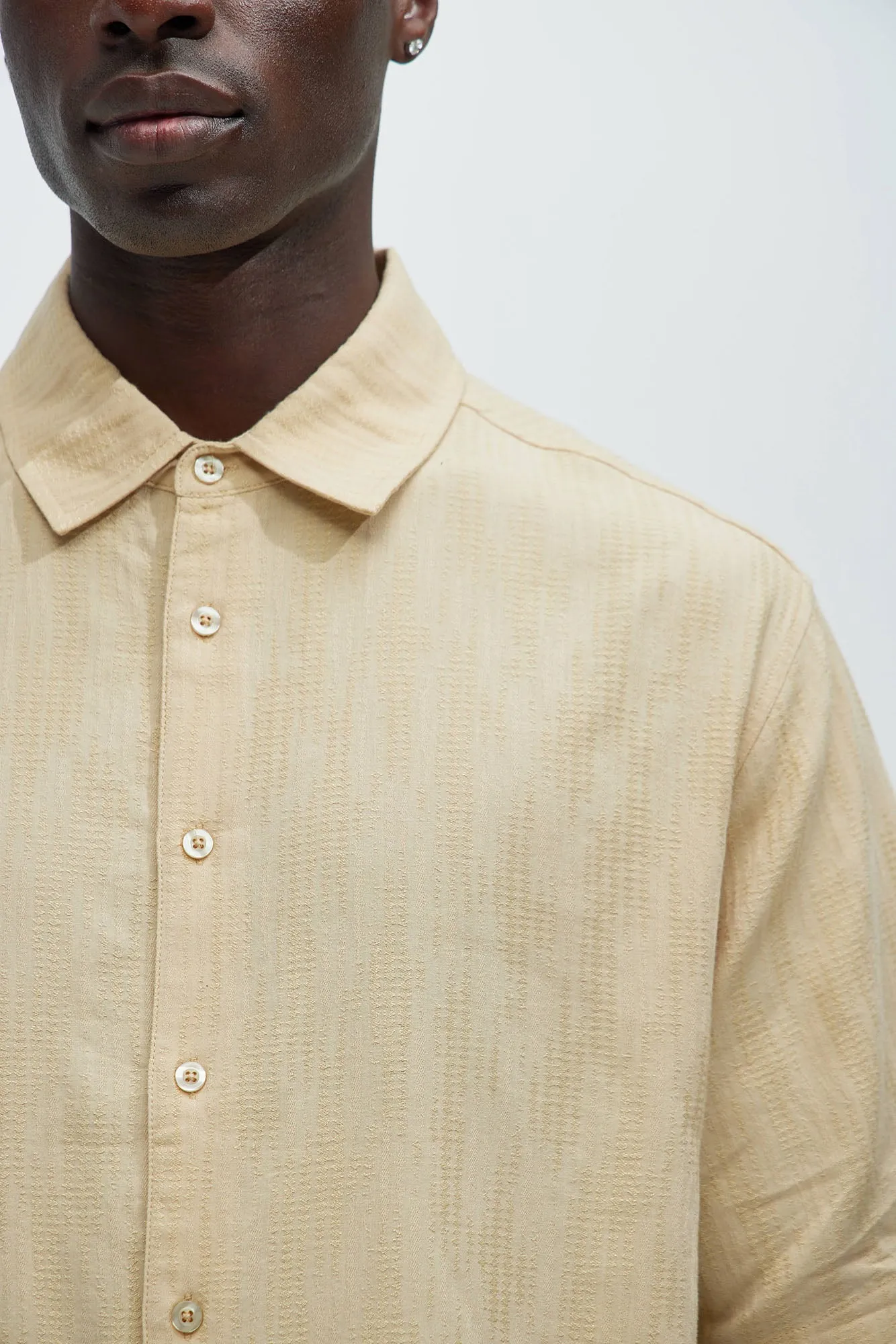 Up In The High Tide Linen Shirt - Tan sold by Fashion Nova product image thumbnail 3