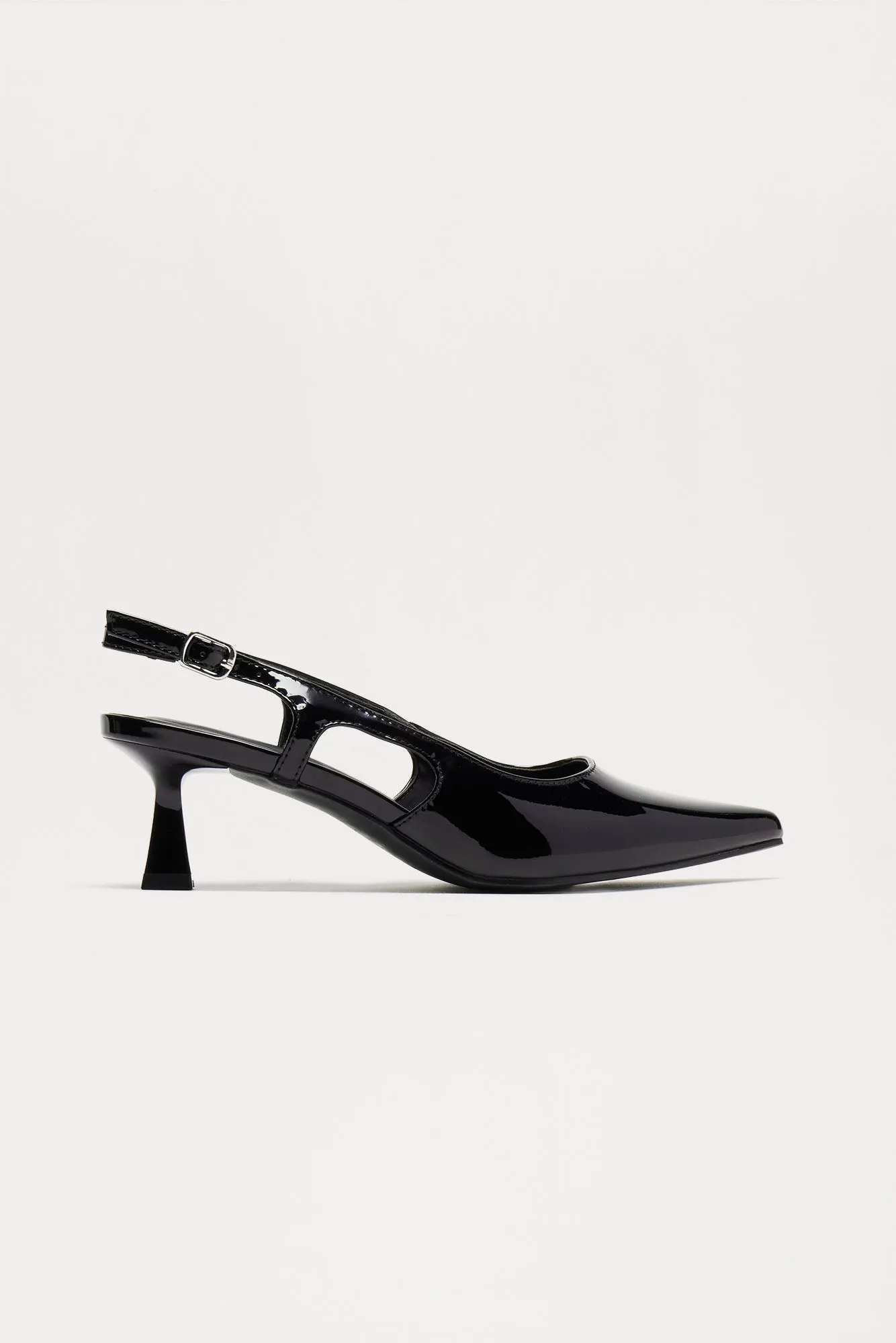Alena Slingback Pumps - Black sold by Fashion Nova