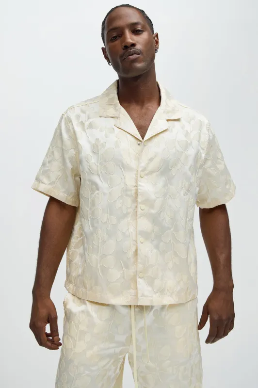 Fenno Jacquard Shirt - Off White sold by Fashion Nova