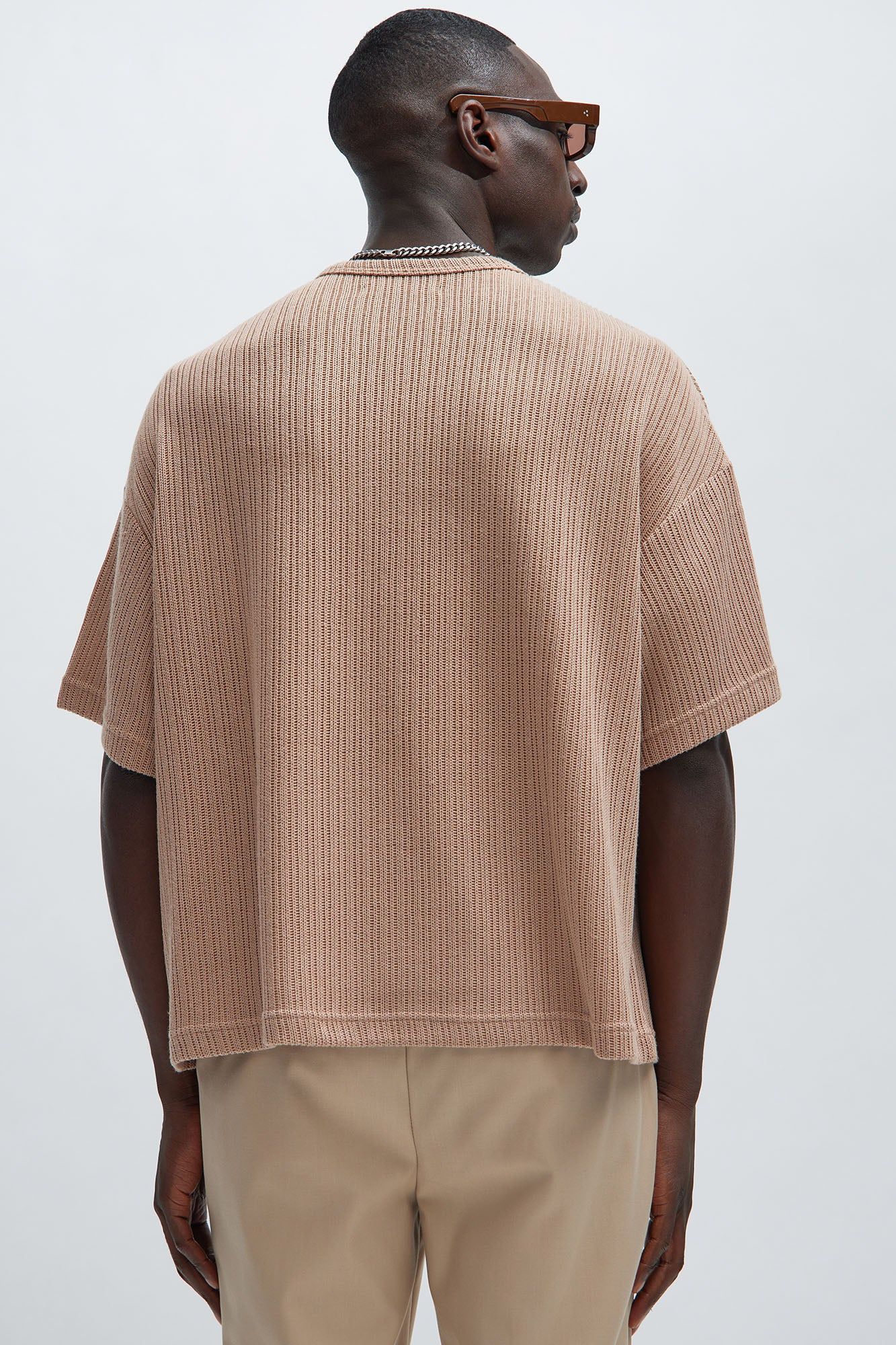 Santorini Textured Boxy Short Sleeve Tee - Taupe sold by Fashion Nova product image thumbnail 4