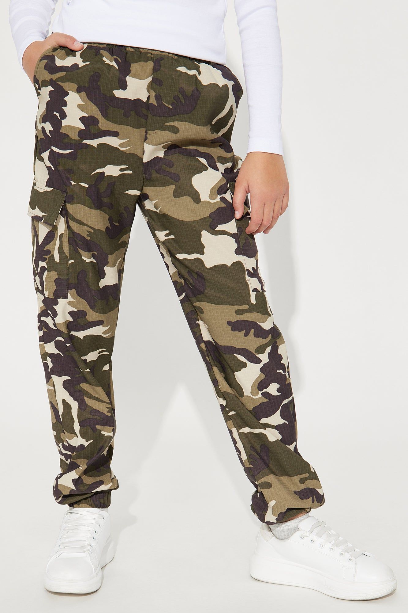 Mini Wide Leg Ripstop Camo Pants - Camouflage sold by Fashion Nova product image thumbnail 2