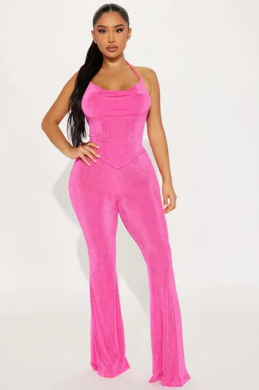 Who Do You Love Slinky Pant Set 33 - Fuchsia sold by Fashion Nova