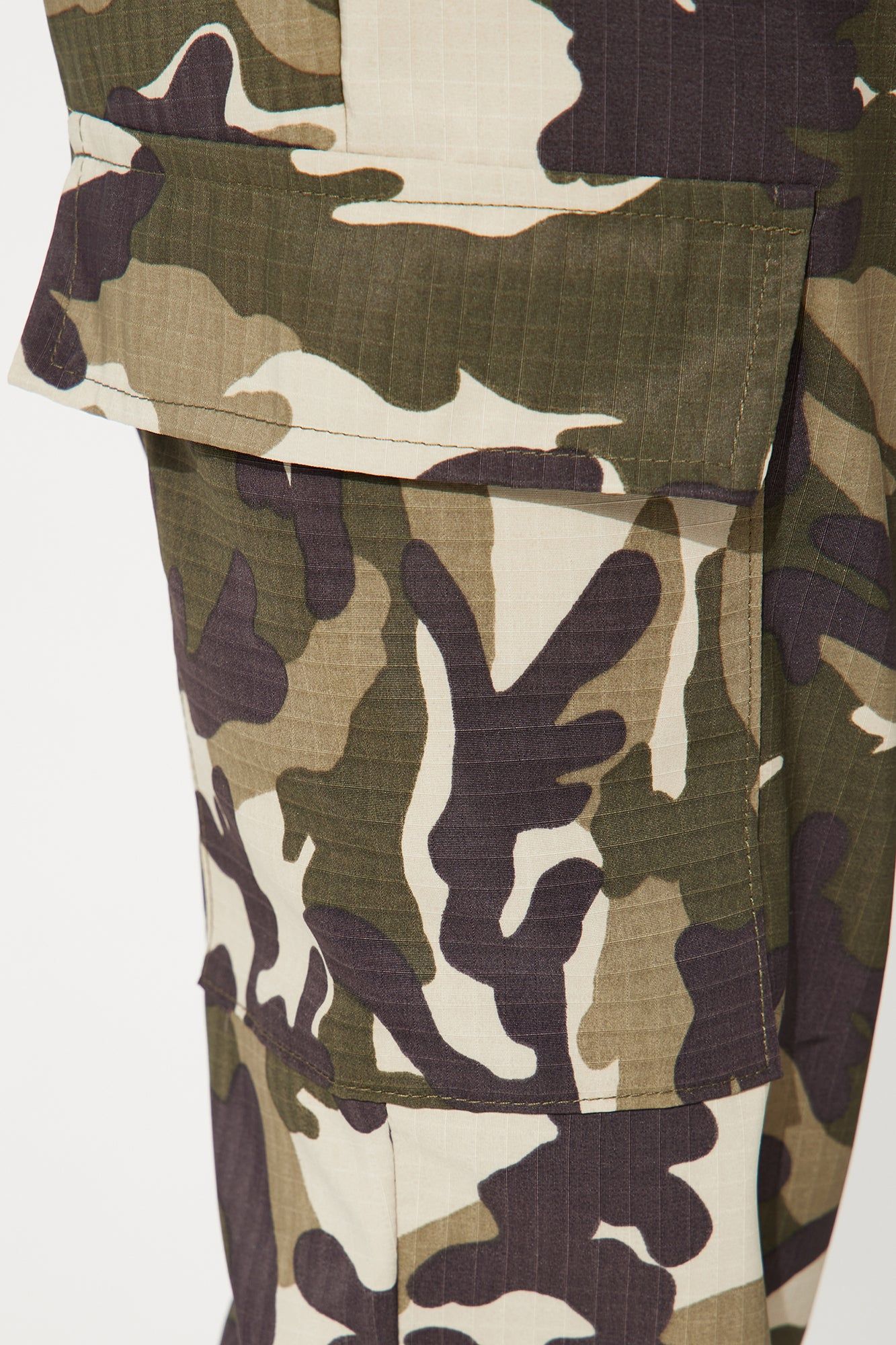 Mini Wide Leg Ripstop Camo Pants - Camouflage sold by Fashion Nova product image thumbnail 3