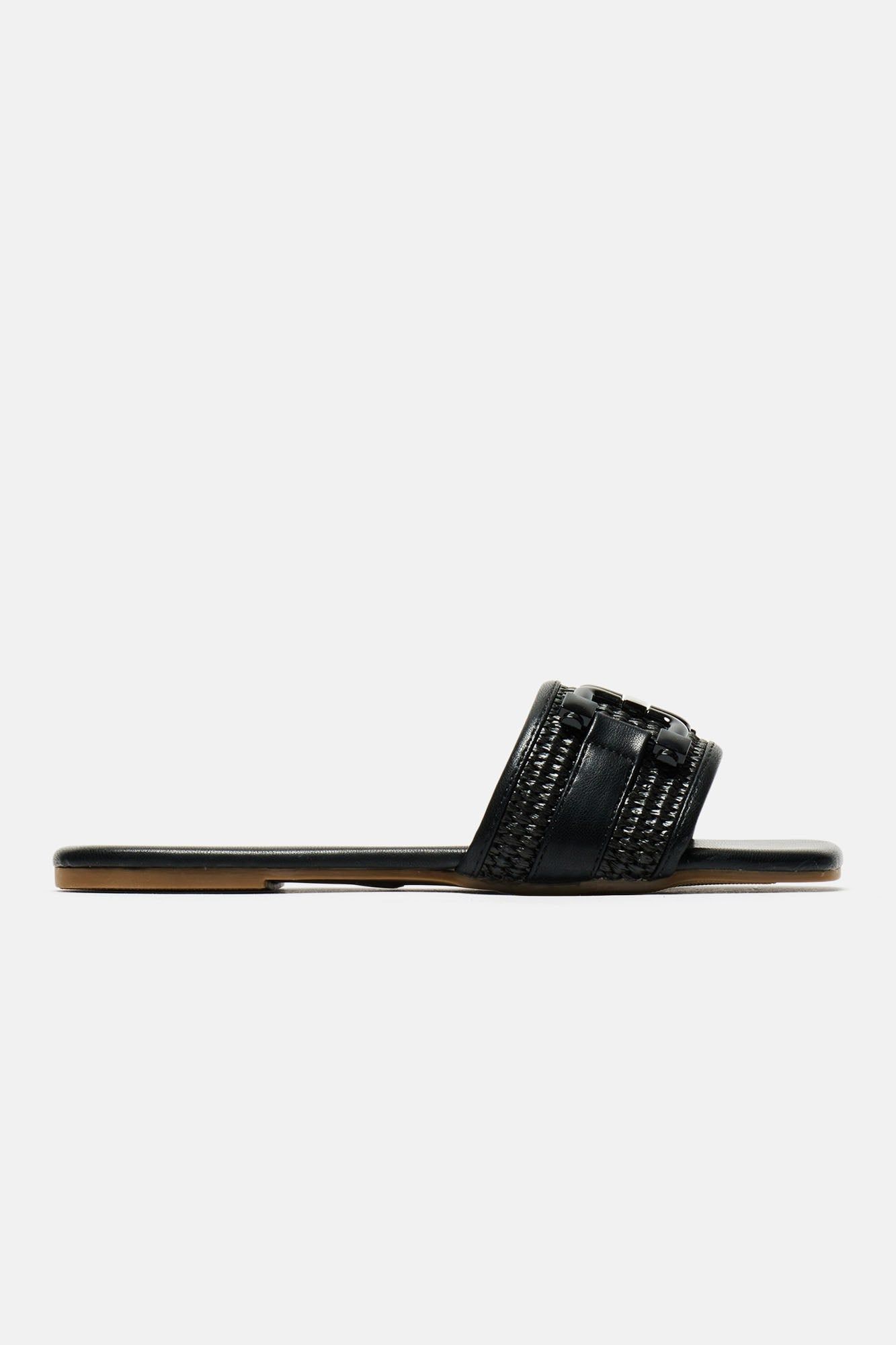 Sunday Strolls Flat Sandals - Black sold by Fashion Nova product image thumbnail 5